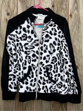 Cole Daniel Jacket Blacket and White Leopard Print